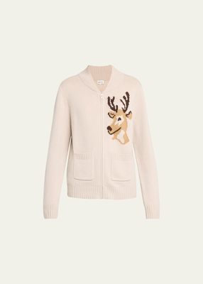 The Rudy Wool and Cashmere Intarsia Cardigan