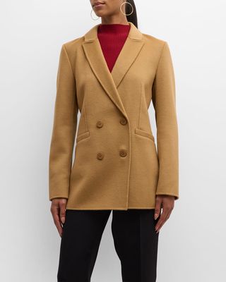 The Saddie Double-Breasted Wool-Blend Blazer