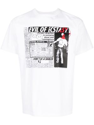 The Salvages newspaper-print T-shirt - White
