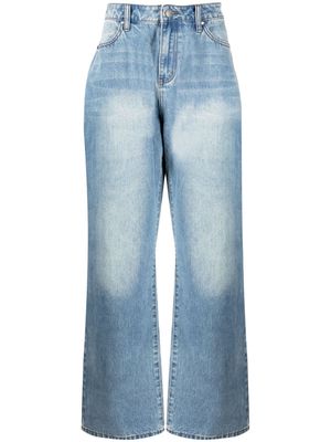 The Salvages washed-denim cotton straight-leg jeans - Blue