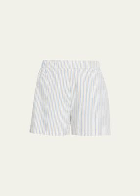 The Seine Ticking Stripe Cotton Shorts