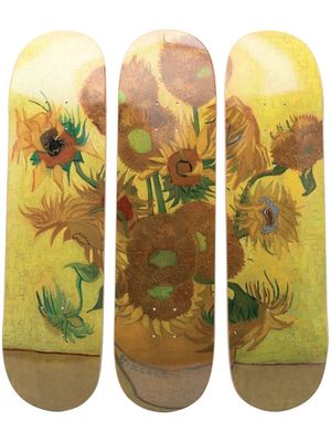 The Skateroom Vincent Van Gogh Sunflower-print skateboard set - Yellow
