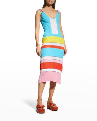 The Sophie Dress Textured Colorblock