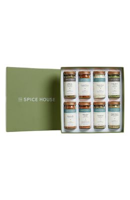 THE SPICE HOUSE Chicago Heritage Deluxe 8-Piece Spice Collection in Green