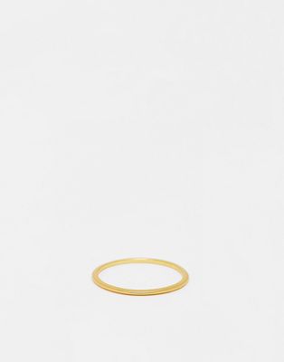 The Status Syndicate gold plated slim band ring