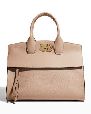 The Studio Leather Top-Handle Bag