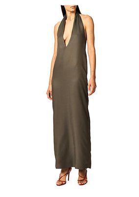 The Sybil Plunge Maxi Dress