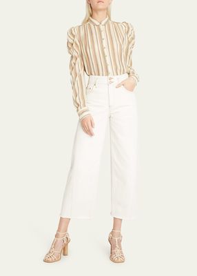 The Thea Cropped Wide-Leg Jeans
