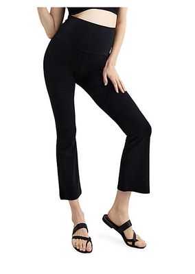 The Ultimate Maternity Over the Bump Crop Flare Leggings