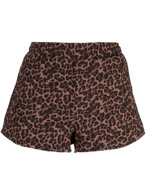 The Upside Biarritz billie animal-print shorts - Brown