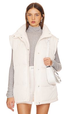 THE UPSIDE Chalet Oslo Puffer Gilet in Ivory