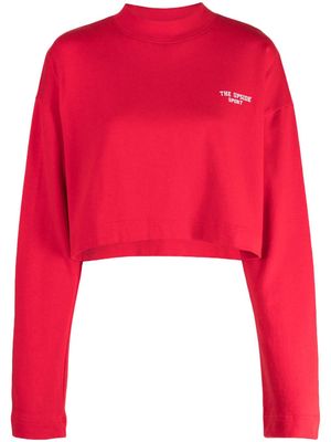 The Upside Courtsport Sabine cropped cotton sweatshirt - Red