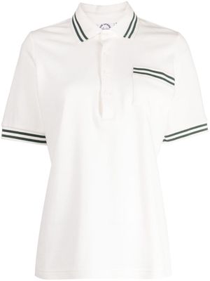 The Upside Hill striped-edge polo shirt - White