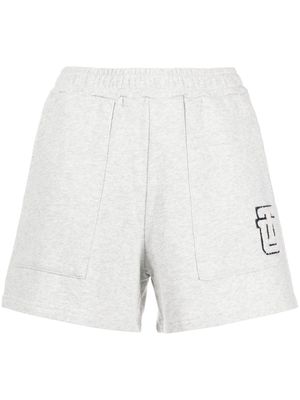 The Upside logo-embroidered organic cotton shorts - Grey