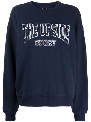 The Upside logo-embroidered organic cotton sweatshirt - Blue