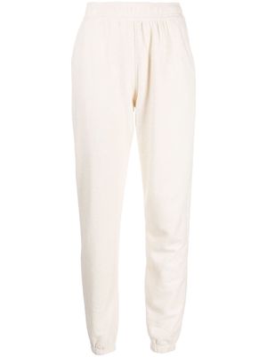 The Upside logo-embroidered organic cotton track pants - White