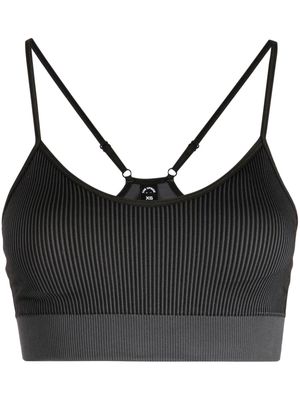 The Upside logo-embroidered ribbed sports bra - Blue