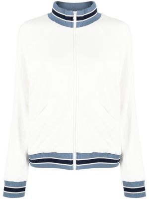 The Upside logo-embroidered striped jacket - White
