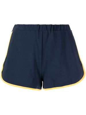 The Upside logo-patch organic cotton shorts - Blue