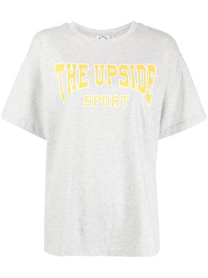 The Upside logo-print organic cotton T-shirt - Grey