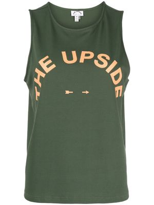 The Upside logo-print round-neck tank top - Green