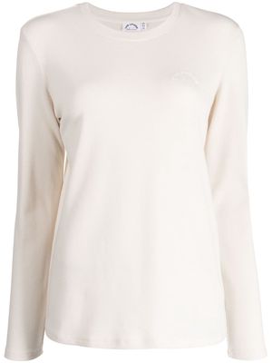 The Upside Mila round-neck ribbed-knit T-shirt - White