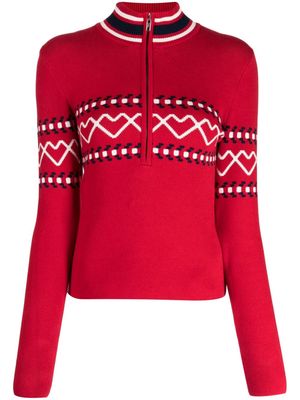 The Upside Monterosa organic cotton zipped sweatshirt - Red