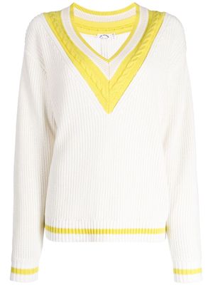 The Upside Queenwood Louie ribbed-knit jumper - White