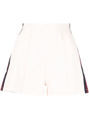 The Upside stripe-detail cotton shorts - White