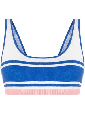 The Upside Zeta striped knitted bra - Blue