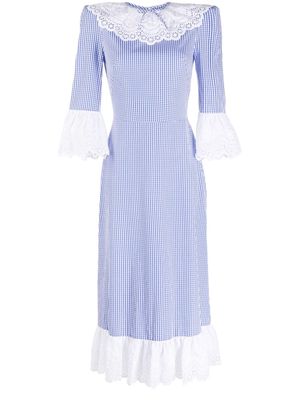The Vampire's Wife Dorothy cotton midi dress - Blue