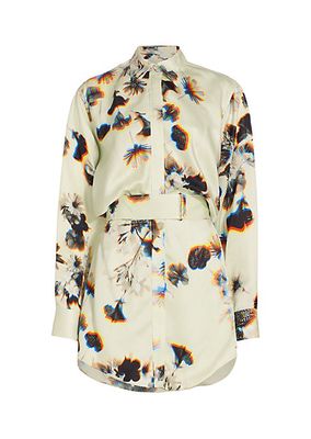 The Vera Printed Belted Shirtdress