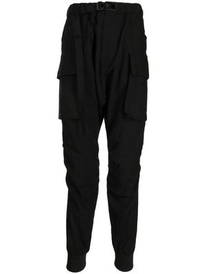 The Viridi-Anne elasticated drop-crotch trousers - Black