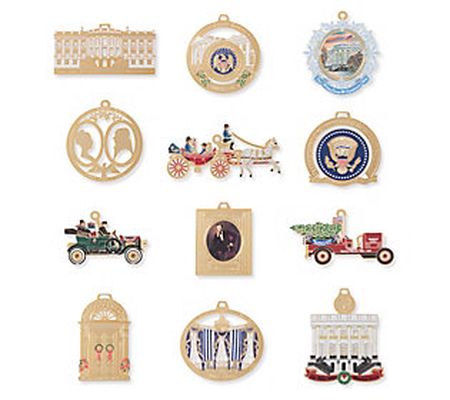 The White House Christmas Replica Ornament Mini atures Set