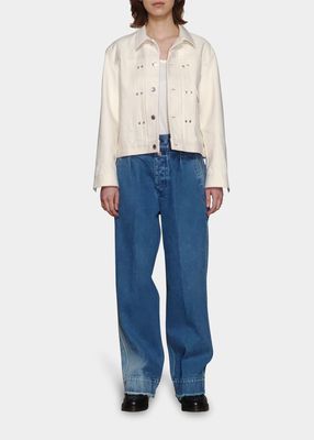 The Wide Jean Pleated Wide Baggy Jeans
