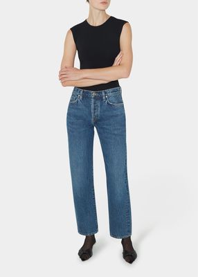 The Willis Low-Rise Cropped Straight Jeans