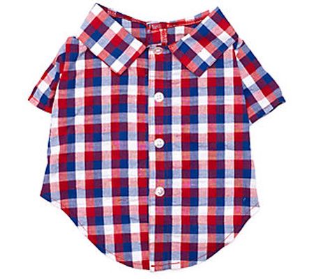 The Worthy Dog Red/White/Blue Check Shirt