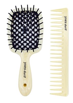 The Yves Durif Petite Vented Brush And Comb Set