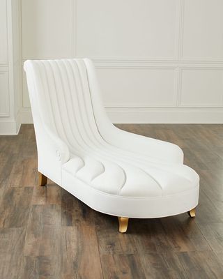Thea Channel-Tufted Chaise