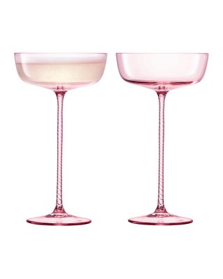 Theatre Champagne Saucer Glasses, Set of 2