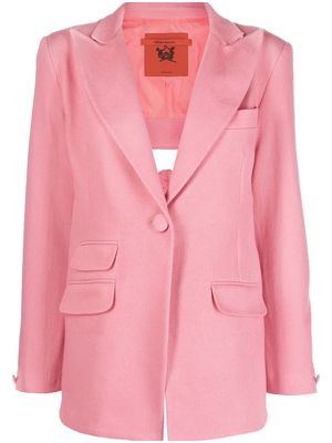 Thebe Magugu backless single-breasted blazer - Pink