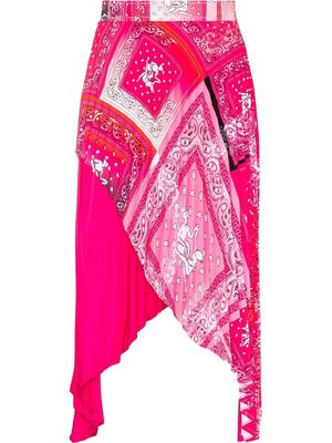 Thebe Magugu bandana-print pleated skirt - Pink