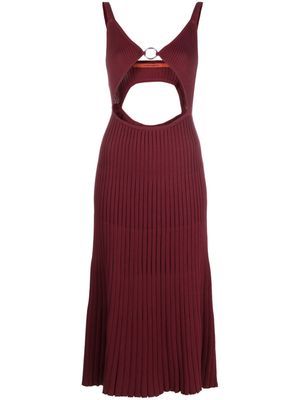 Thebe Magugu ribbed cut-out midi dress - Red