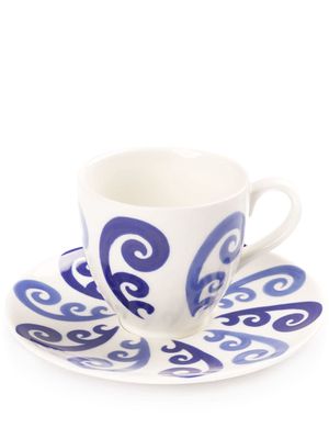 Themis Z Athenee Peacock tea cup and suacer - White