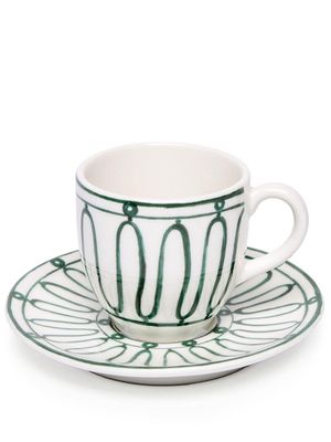 Themis Z Kyma tea cup and saucer set - White