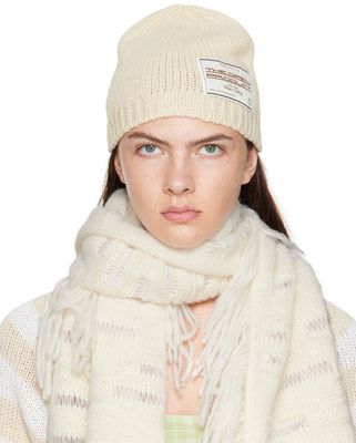 TheOpen Product Beige Patched Beanie