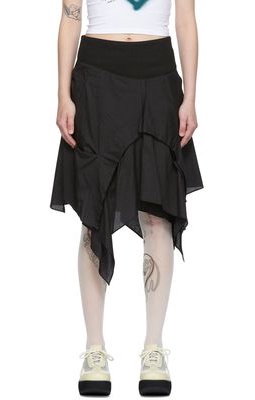 TheOpen Product Black Cotton Miniskirt