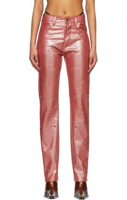 Theophilio Red Reflective Jeans