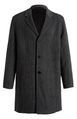 Theory Almec Double-Face Wool & Cashmere Coat in Black Multi