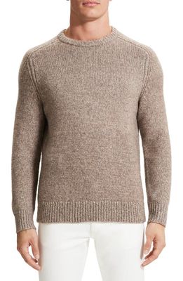 Theory Alvin Air Spun Wool Blend Sweater in Fossil/Elk - 16V